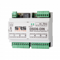 DSD6-DIN. DMX/RDM Splitter. Optisk isolerad. Din Montage